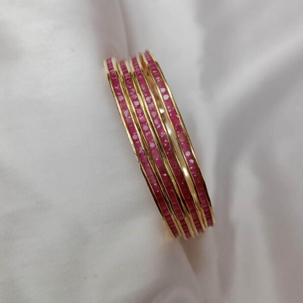 Rich Ruby Bangles (Set of 4)