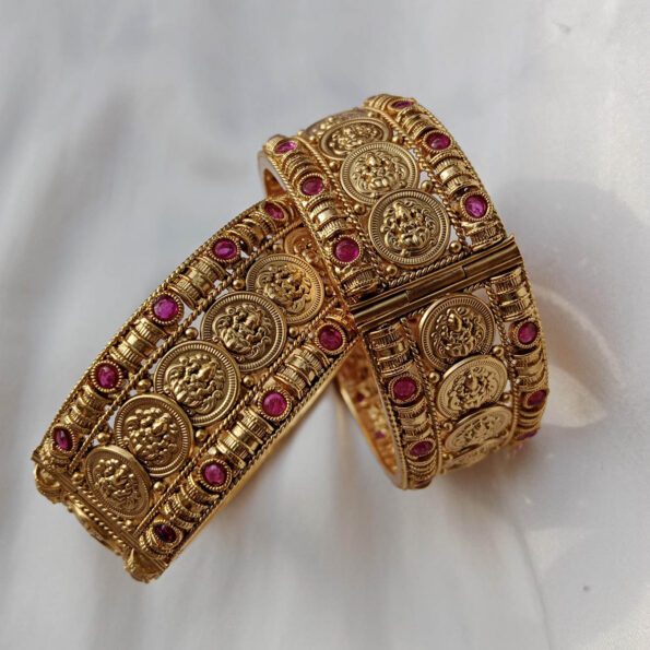 Thick Goddess Lakshmi Coin Bangles