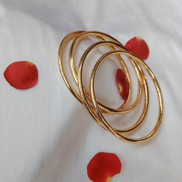 Thick Gold Look Alike Plain Bangles