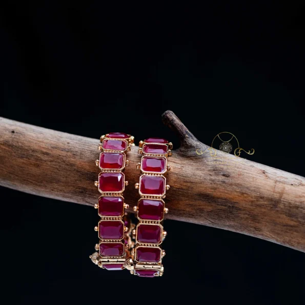 Gorgeous Ruby bangles with screw