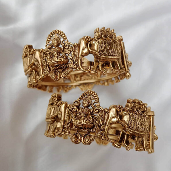 Grand Elephant and Goddess Lakshmi Bangles