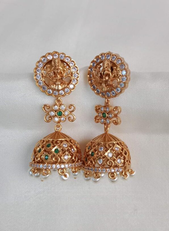 Classy Goddess Lakshmi Jhumkis