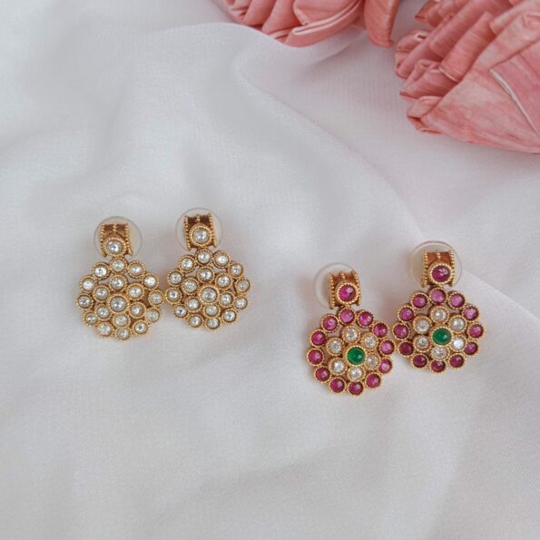 Pretty Drop Stud with Stones