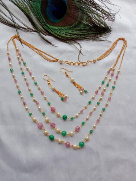 Cute Three Layer Simple Pearl Neckset
