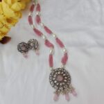 Trendy Victorian in Pink Bead and Pearl Chain