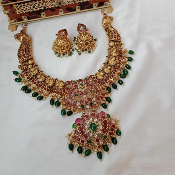 Bridal Peacock Antique Neckset