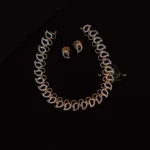 Gold and White Stone Mango Neckset
