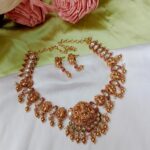Traditional Goddess Lakshmi Neckset with Kundan Stones