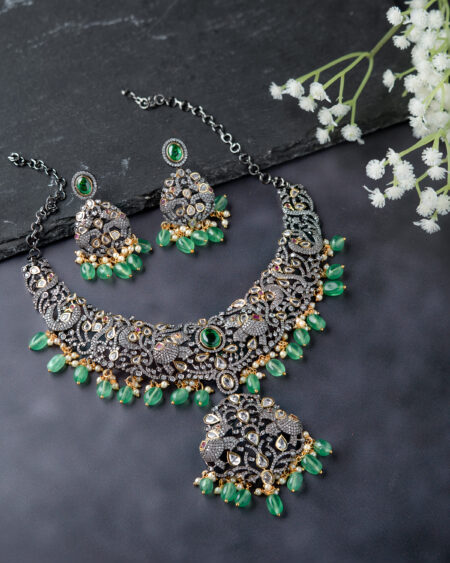 Bridal Victorian neckset with Elephants