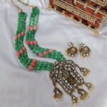 458_1 Lord Balaji Victorian pendant in beads hara
