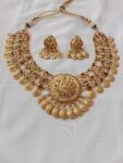 486_ 2 Pretty gold look alike guttapusalu neckset