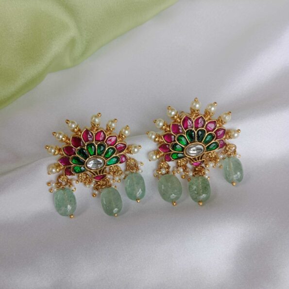 Ethnic tree Jadau earrings