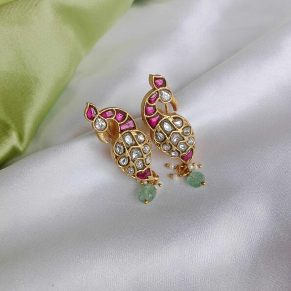 Trendy peacock Jadau earrings