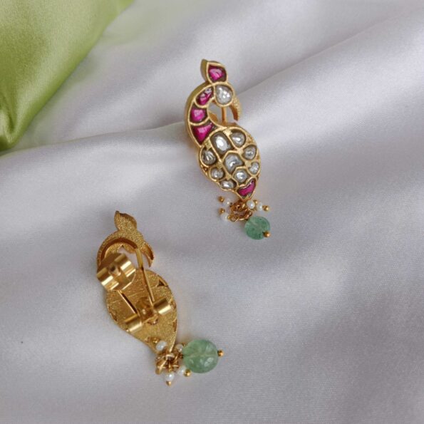 Trendy peacock Jadau earrings