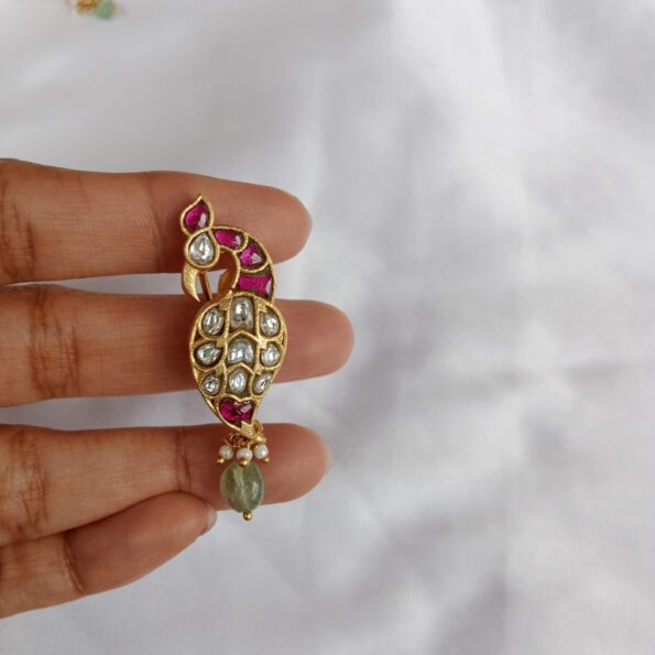 Trendy peacock Jadau earrings
