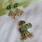 511_g Mesmerising Elephant Jadau pendant set