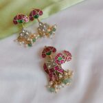 511_g Mesmerising Elephant Jadau pendant set
