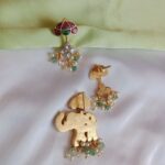 511_g Mesmerising Elephant Jadau pendant set