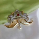 American diamond peacock tigers nail pendant