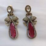 562_1 Attractive single layer massonite Victorian ruby neckset