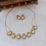 Stylish Massonite polki necklace