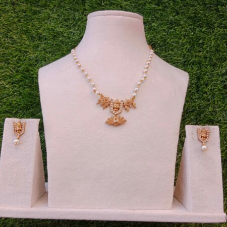 Pretty Lord Balaji pendant in pearl chain