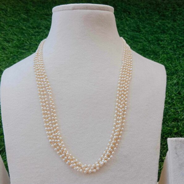 Cute five lines round pearl chain