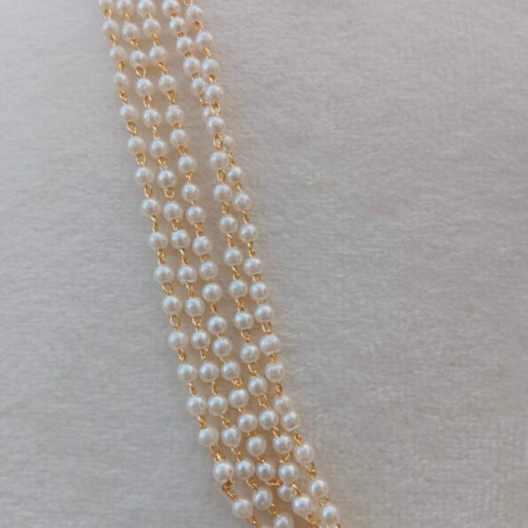 Cute five lines round pearl chain