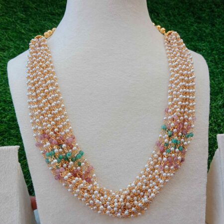 Ethnic 16 row multicolour bead chain