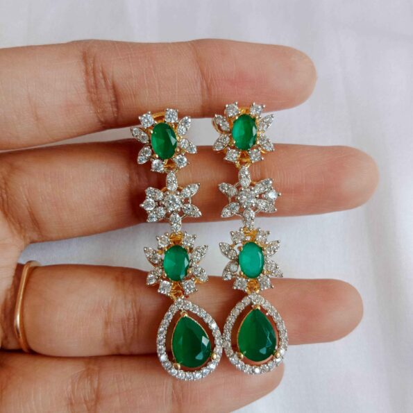 Ethnic Emerald and diamond neckset
