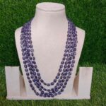 Gorgeous four rows of Amethyst beads necklace
