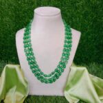 Beautiful Three Row Green Bead Haram