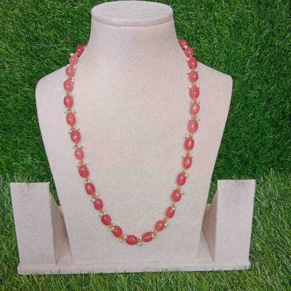 Classy Single Row Bead Haram with Guttapusalu