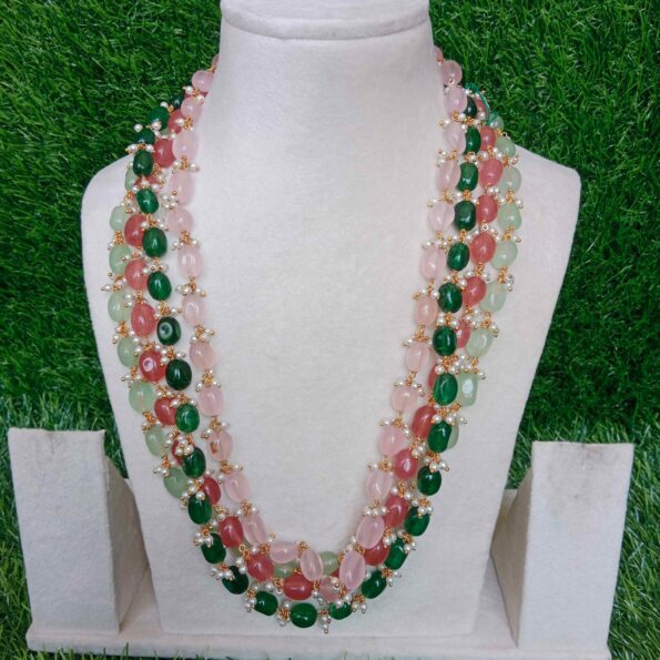 Classy Single Row Bead Haram with Guttapusalu