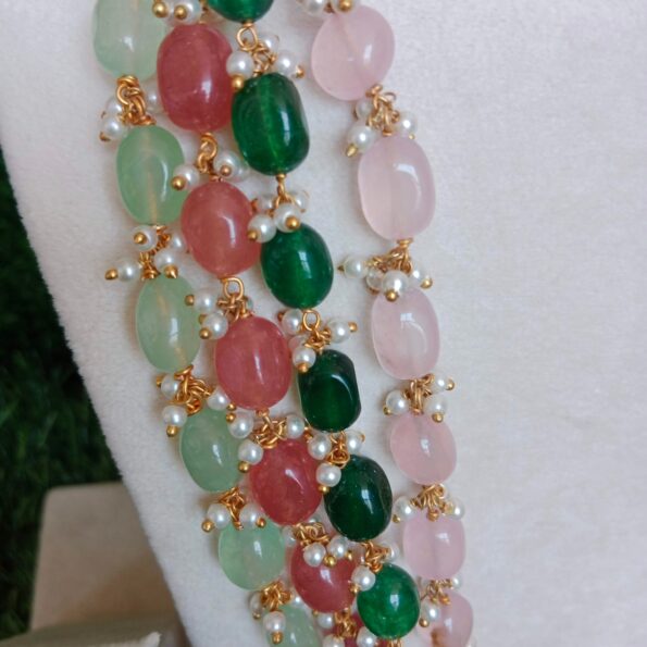 Classy Single Row Bead Haram with Guttapusalu