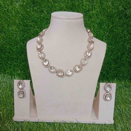 Stunning Single Layer Victorian Polki Neckset