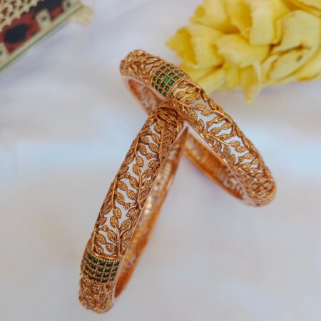Matt Leaf Antique Bangles