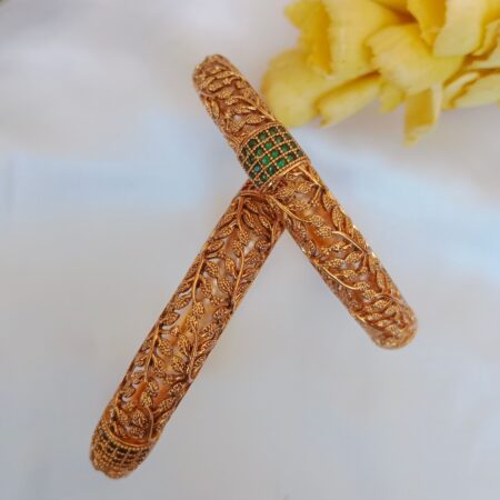 Matt Leaf Antique Bangles