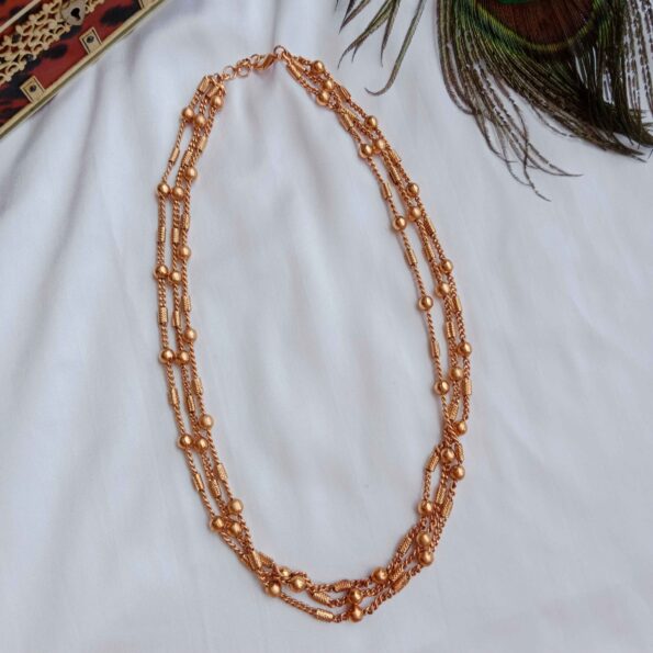 Pretty 3 Line Matt Antique Chain