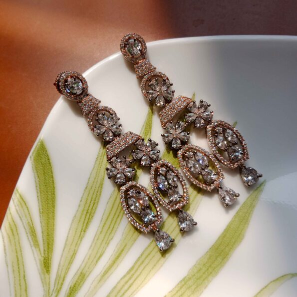 Stylish long Victorian earrings