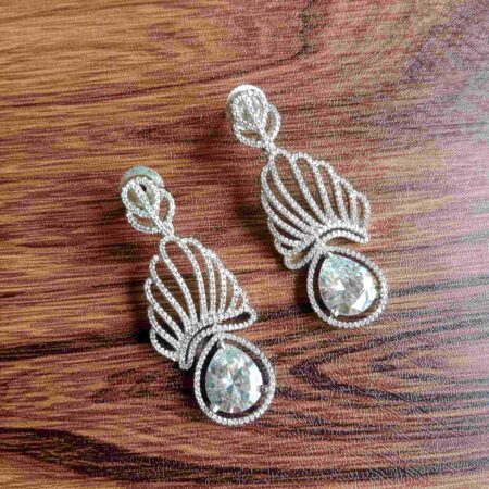 Dazzling AD Solitaire Drop Earrings