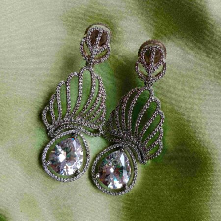 Dazzling AD Solitaire Drop Earrings