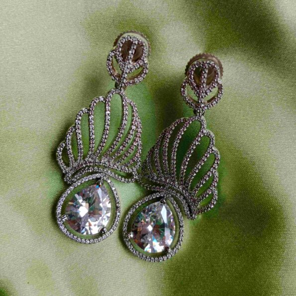 Dazzling AD Solitaire Drop Earrings