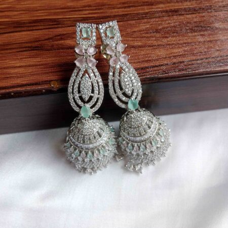 Shimmering Long AD Jhumkas