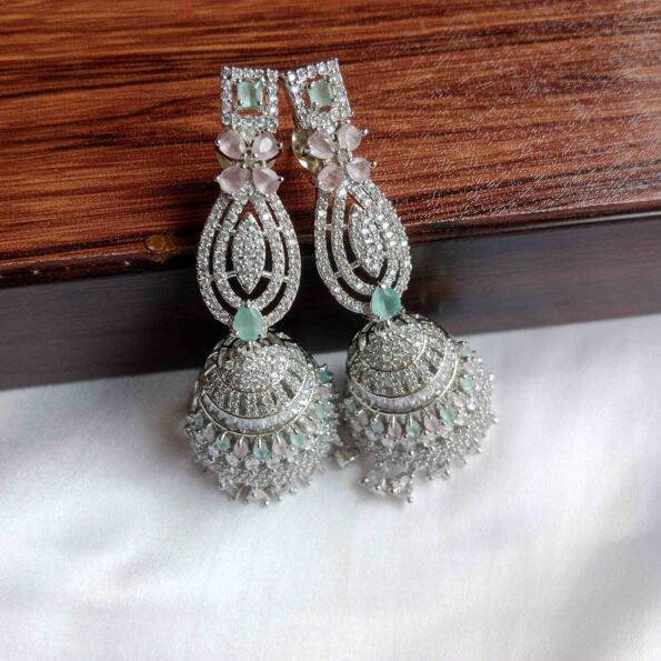 Shimmering Long AD Jhumkas