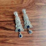 Statement Long AD Sapphire Earrings