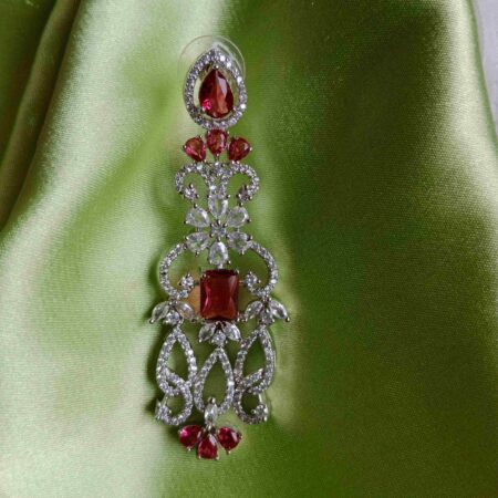 Long Ruby AD Statement Earrings