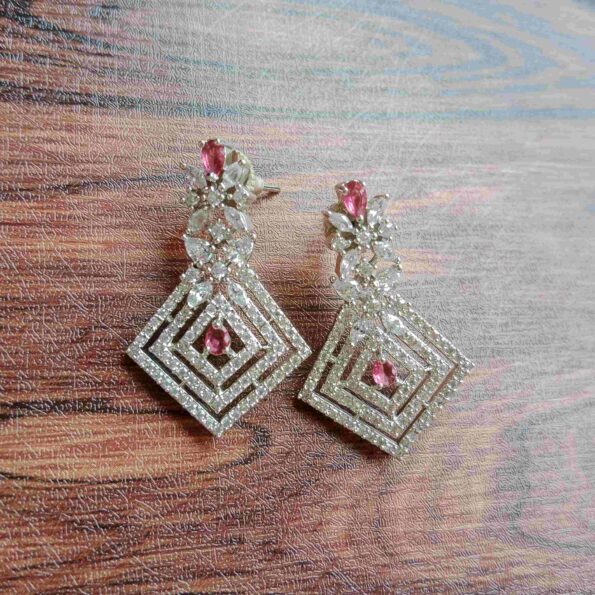 AD and Ruby Drop Earrings