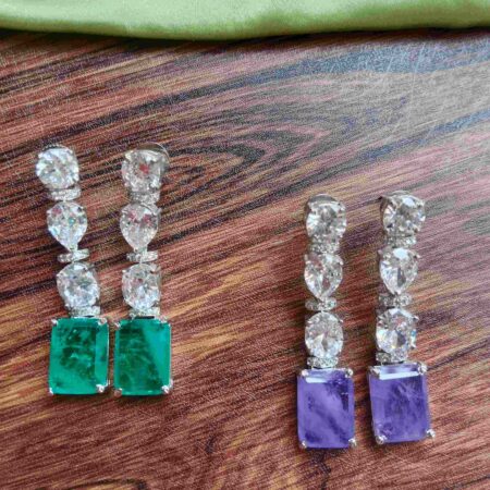Sparkling Big Diamond with Dublet Stone Drop