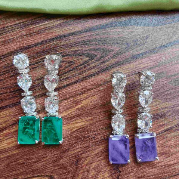 Sparkling Big Diamond with Dublet Stone Drop